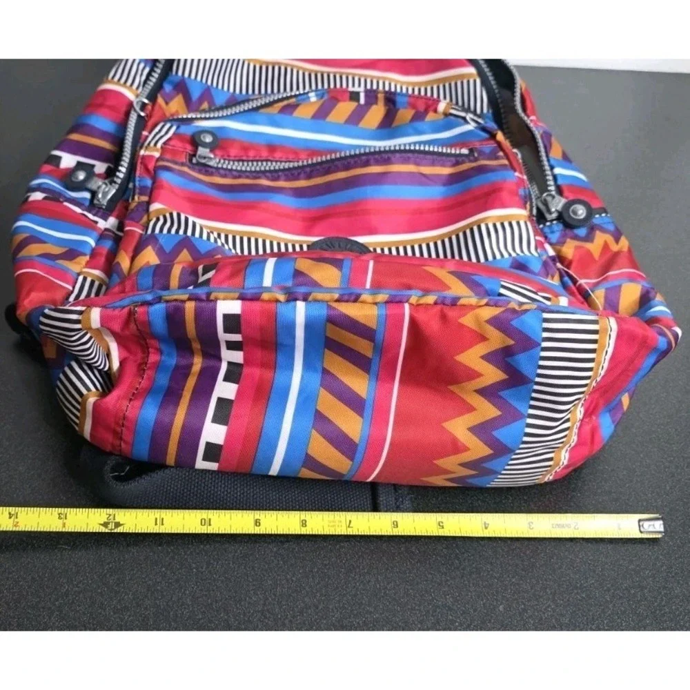 Kipling Backpack Clas Seoul Nylon Full Size Bag Weekend Travel‎ Aztec Tribal EUC
